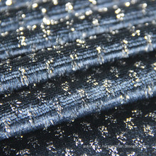 Warp Knitting Polyester Silver Metalic Velvet Fabric